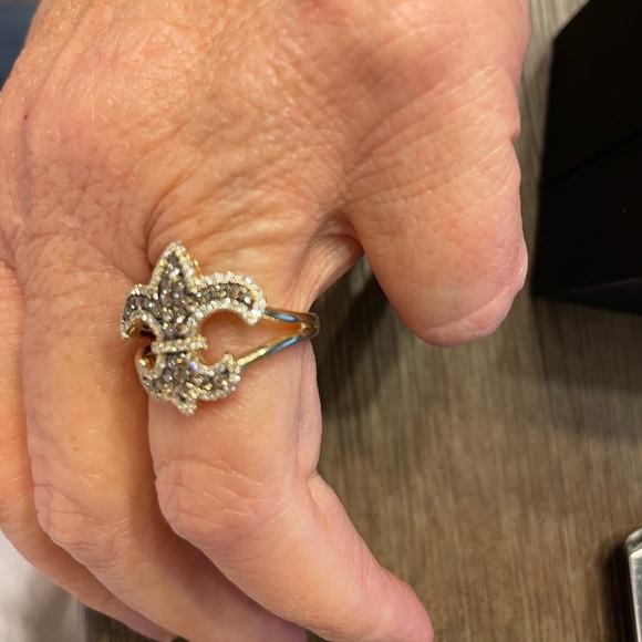 Levian Jewelry - Levian Showpiece Fleur-De-Lis 18K Chocolate and White Diamond